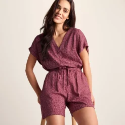 Callie Womens Shorts - Black Raspberry Wiggle Print