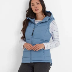 Calvo Womens Padded Gilet - Misty Blue