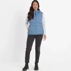 Calvo Womens Padded Gilet - Misty Blue