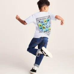 Cameroon Kids Shaun the Sheep T-Shirt - Optic White/Spearmint Green