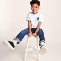 Cameroon Kids Shaun the Sheep T-Shirt - Optic White/Spearmint Green