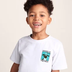 Cameroon Kids Shaun the Sheep T-Shirt - Optic White/Spearmint Green