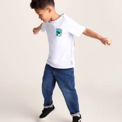 Cameroon Kids Shaun the Sheep T-Shirt - Optic White/Spearmint Green