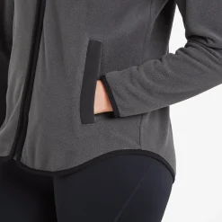 Carty Womens Colour Block Fleece Jacket - Washed Black/Black