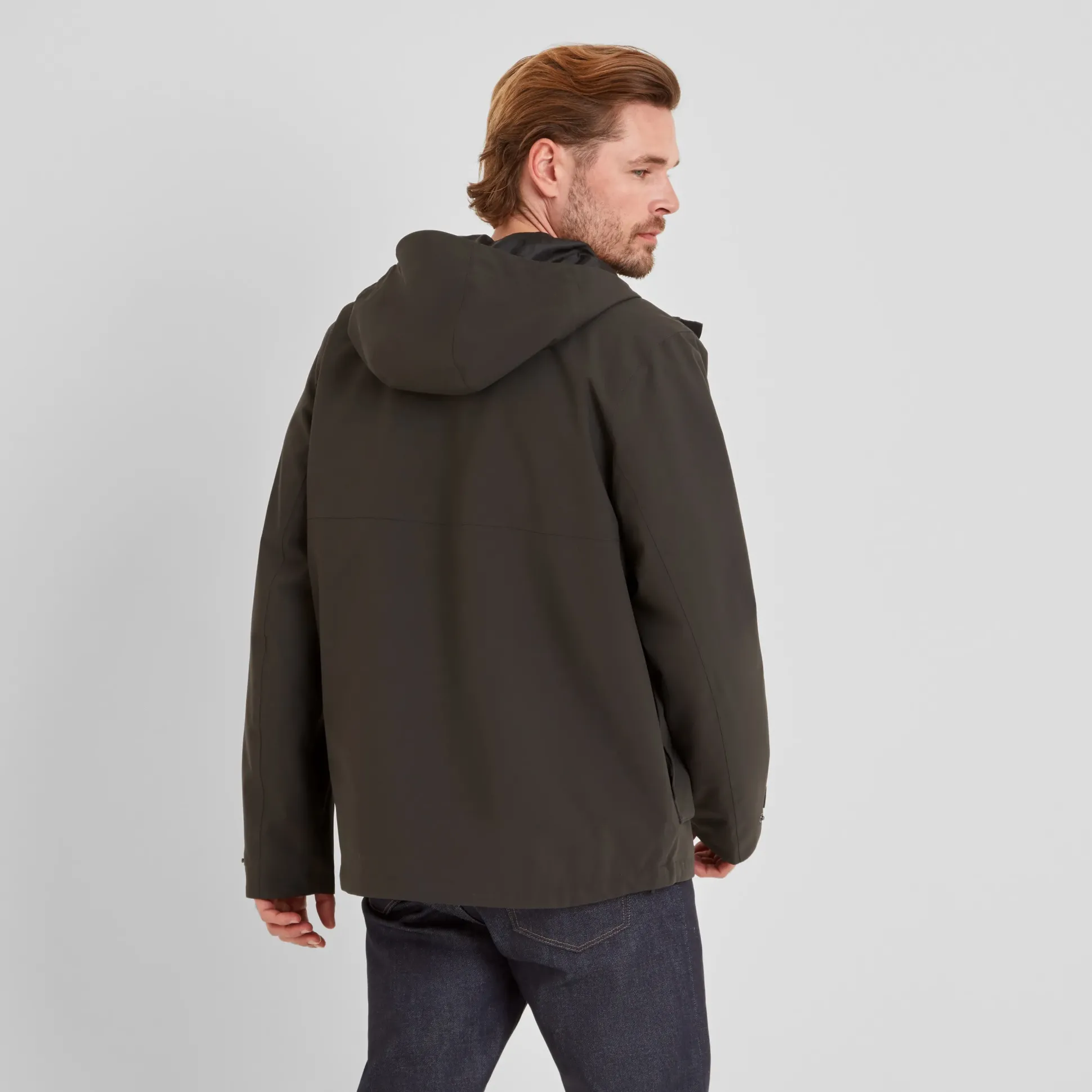 Cason Mens Waterproof Jacket - Washed Black