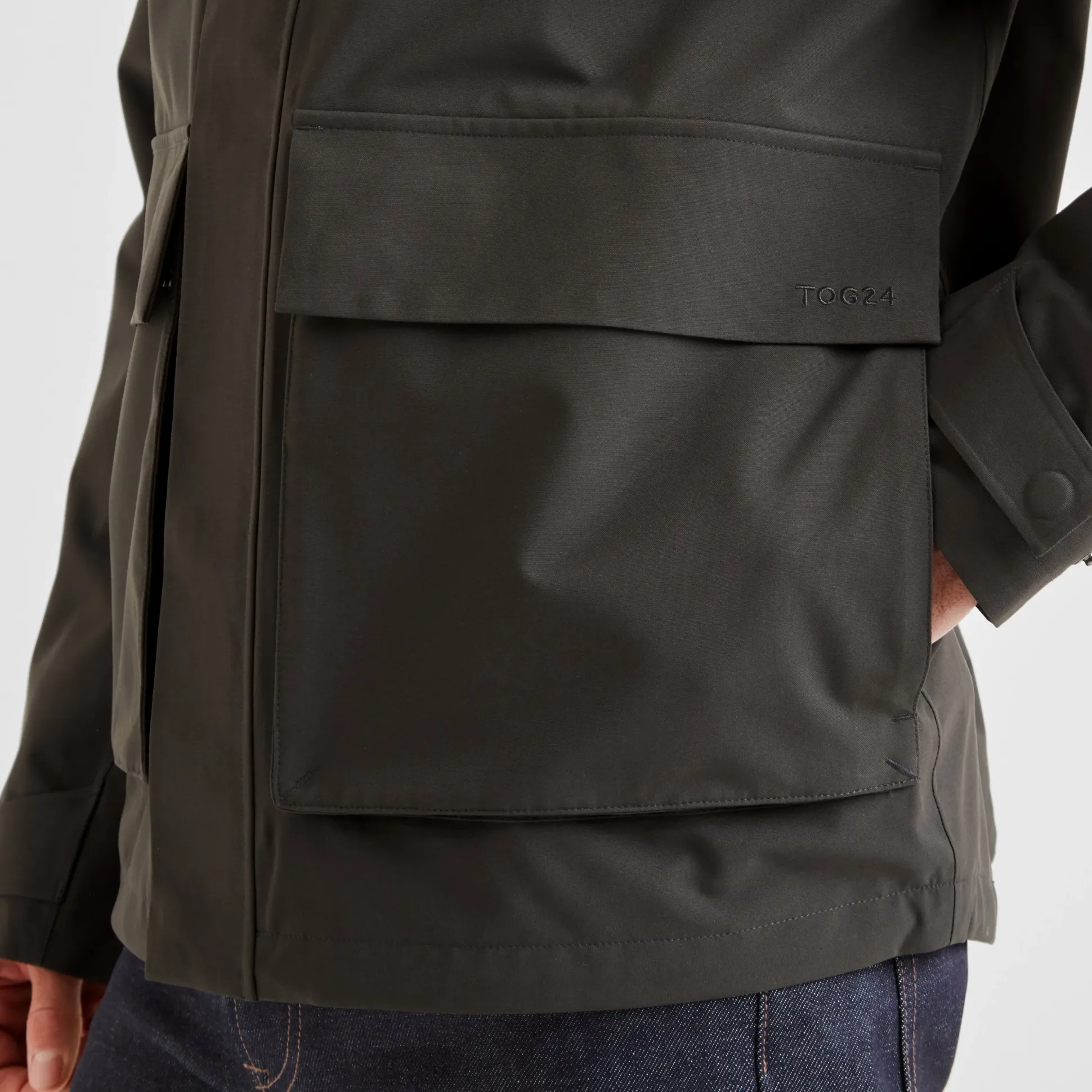 Cason Mens Waterproof Jacket - Washed Black