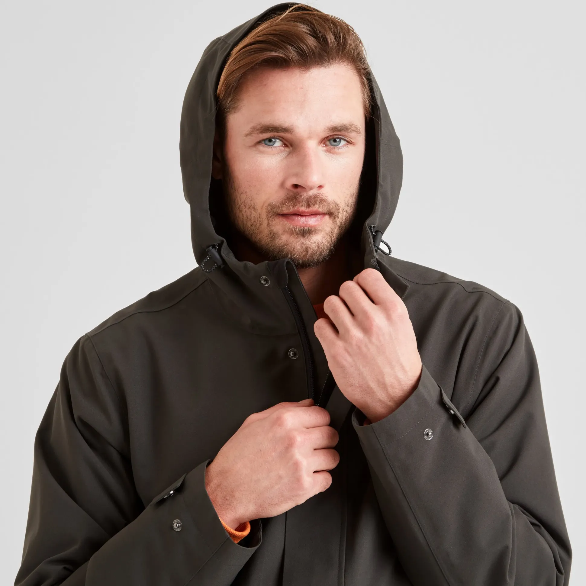 Cason Mens Waterproof Jacket - Washed Black
