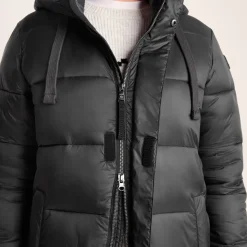 Cautley Womens Long Padded Shower Resistant Jacket - Black
