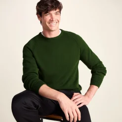 Chesney Mens Crew Neck Knit Jumper - Leaf Green