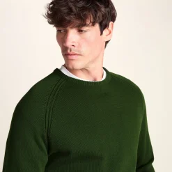 Chesney Mens Crew Neck Knit Jumper - Leaf Green