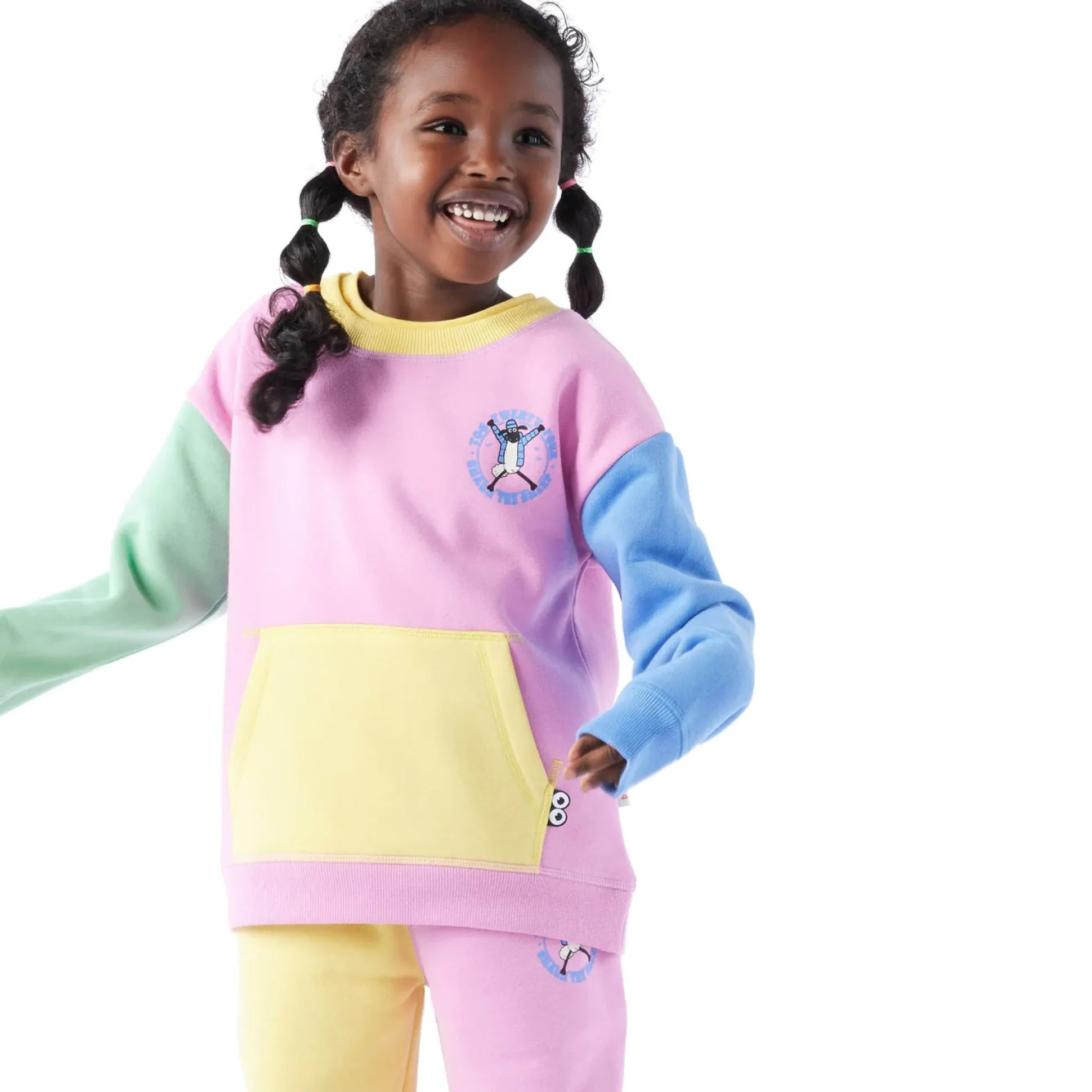 Cheviot Kids Shaun the Sheep Sweat - Piglet Pink