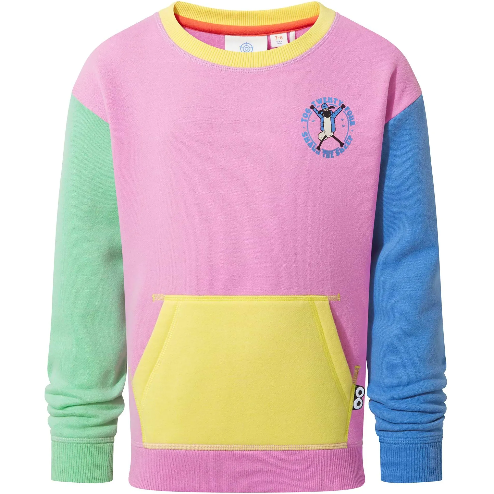 Cheviot Kids Shaun the Sheep Sweat - Piglet Pink