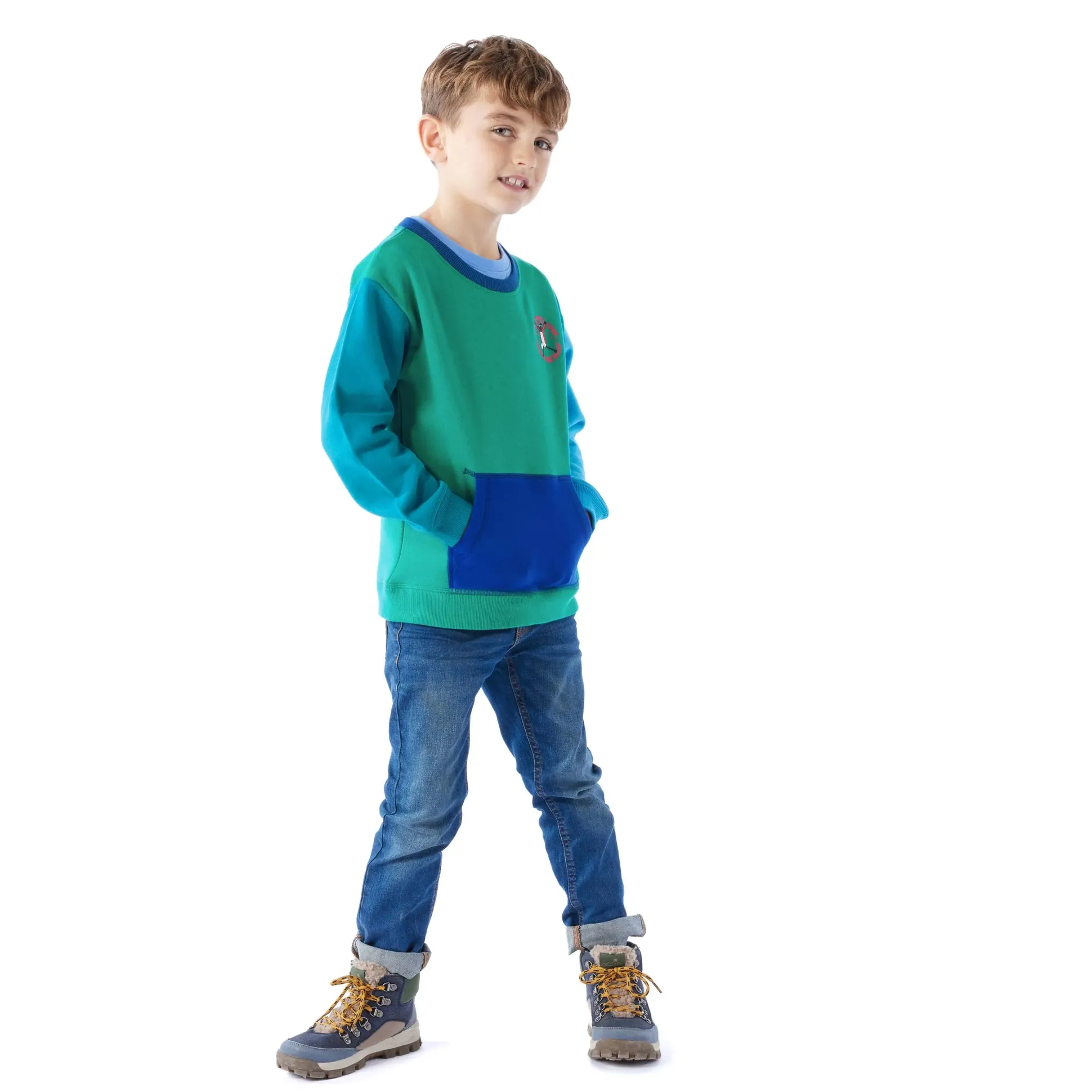 Cheviot Kids Shaun the Sheep Sweat - Jungle Green