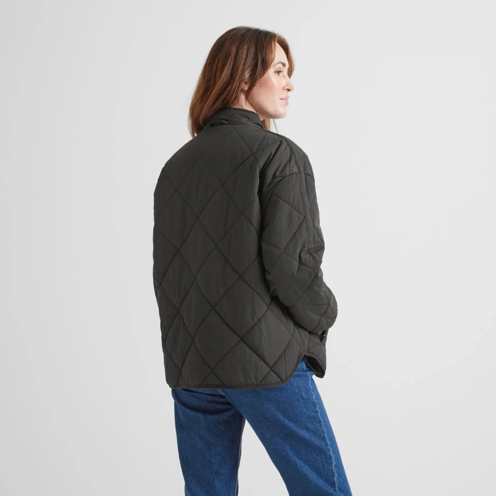 Cirnan Womens Shower Resistant Insulated Packaway Jacket - Washed Black