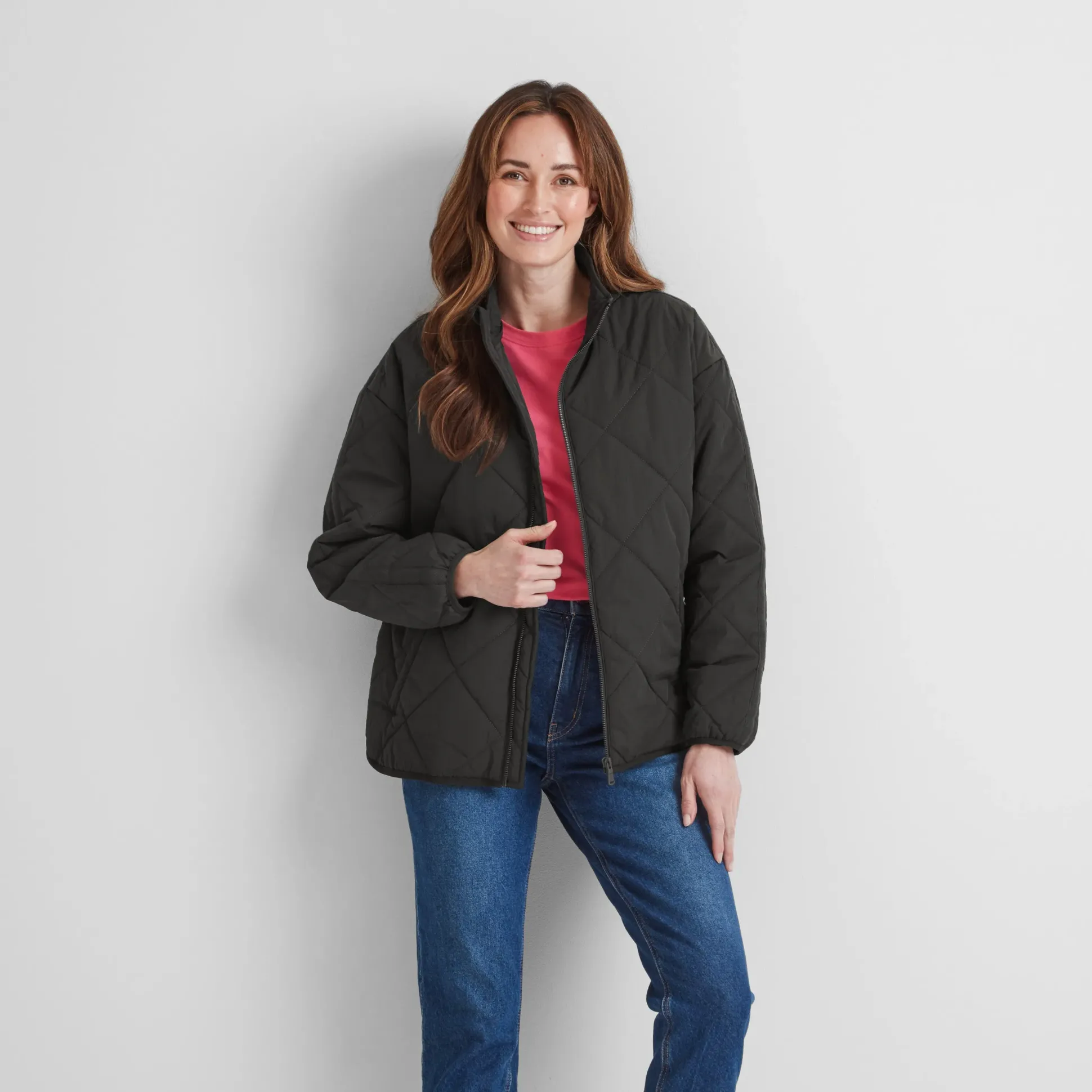 Cirnan Womens Shower Resistant Insulated Packaway Jacket - Washed Black