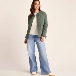 Cleadon Womens Relaxed Fit Shower Resistant Lightweight Insulated Jacket - Pale Khaki