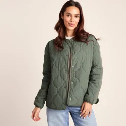 Cleadon Womens Relaxed Fit Shower Resistant Lightweight Insulated Jacket - Pale Khaki