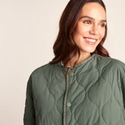 Cleadon Womens Relaxed Fit Shower Resistant Lightweight Insulated Jacket - Pale Khaki