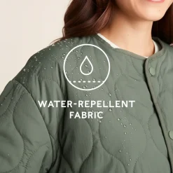 Cleadon Womens Relaxed Fit Shower Resistant Lightweight Insulated Jacket - Pale Khaki