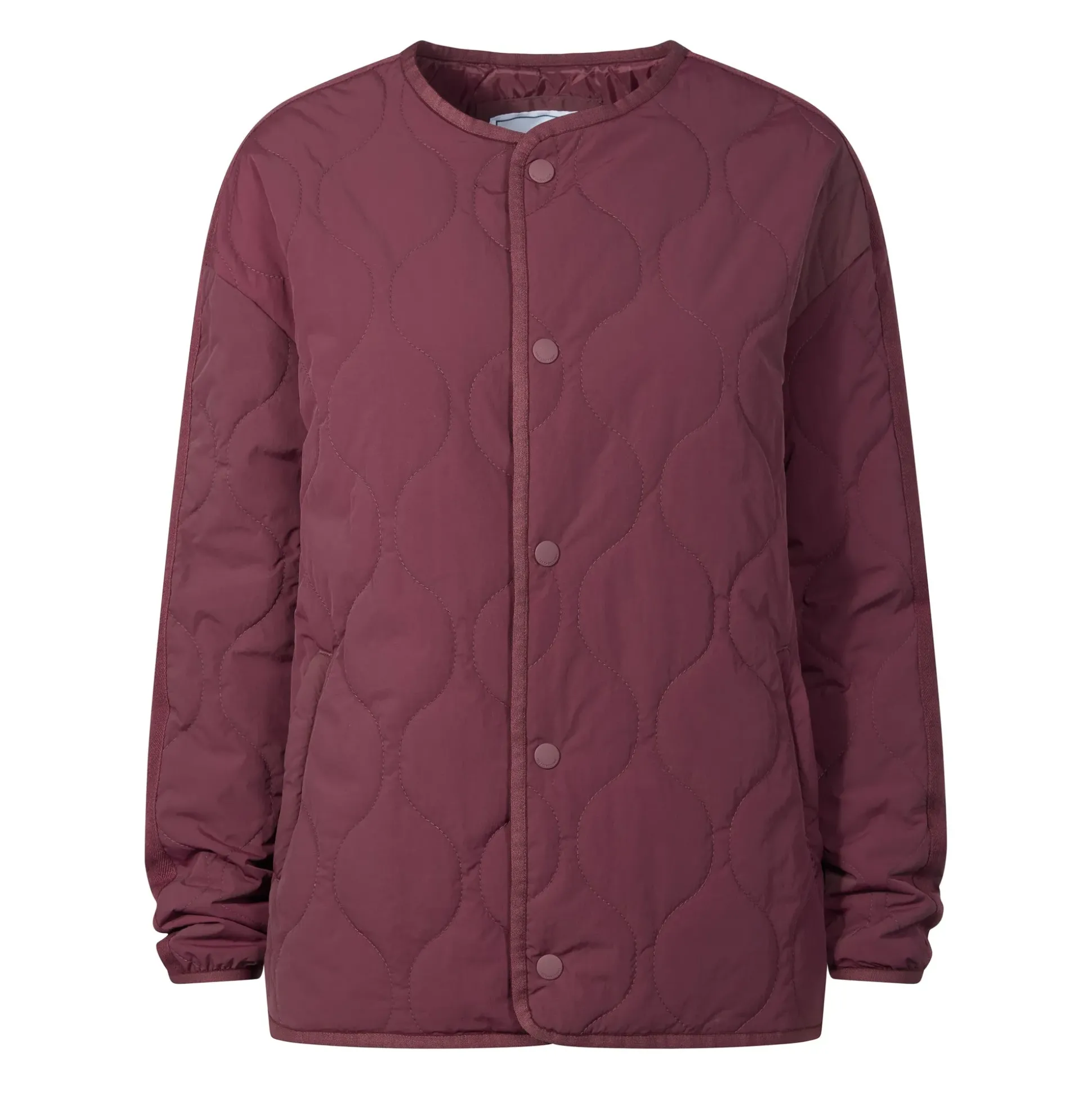 Cleadon Womens Relaxed Fit Shower Resistant Lightweight Insulated Jacket - Black Raspberry