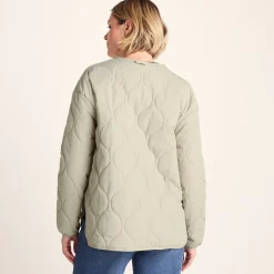 Cleadon Womens Relaxed Fit Shower Resistant Lightweight Insulated Jacket - Cool Beige