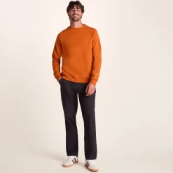 Clitheroe Mens Supersoft Raglan Sweat - Mahogany Orange