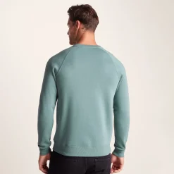 Clitheroe Mens Supersoft Raglan Sweat - Smokey Teal