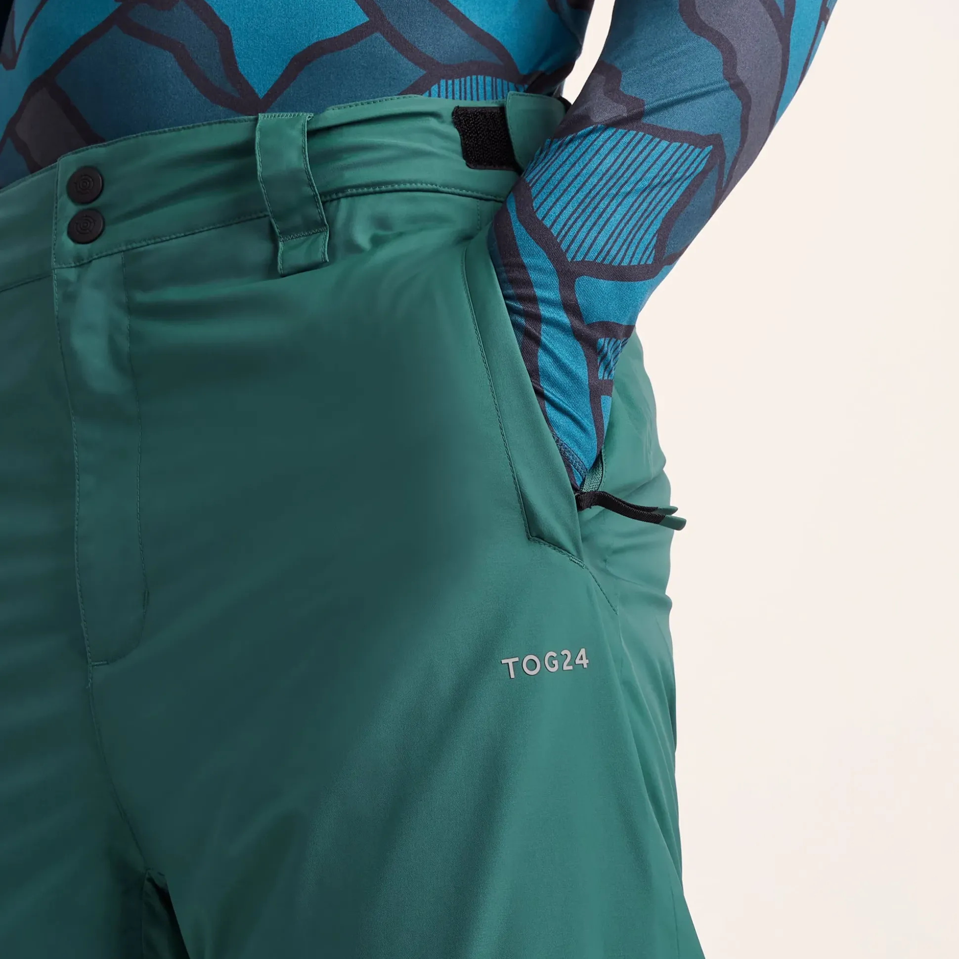 Clusaz Mens Waterproof Insulated Salopettes - Dark Turquoise
