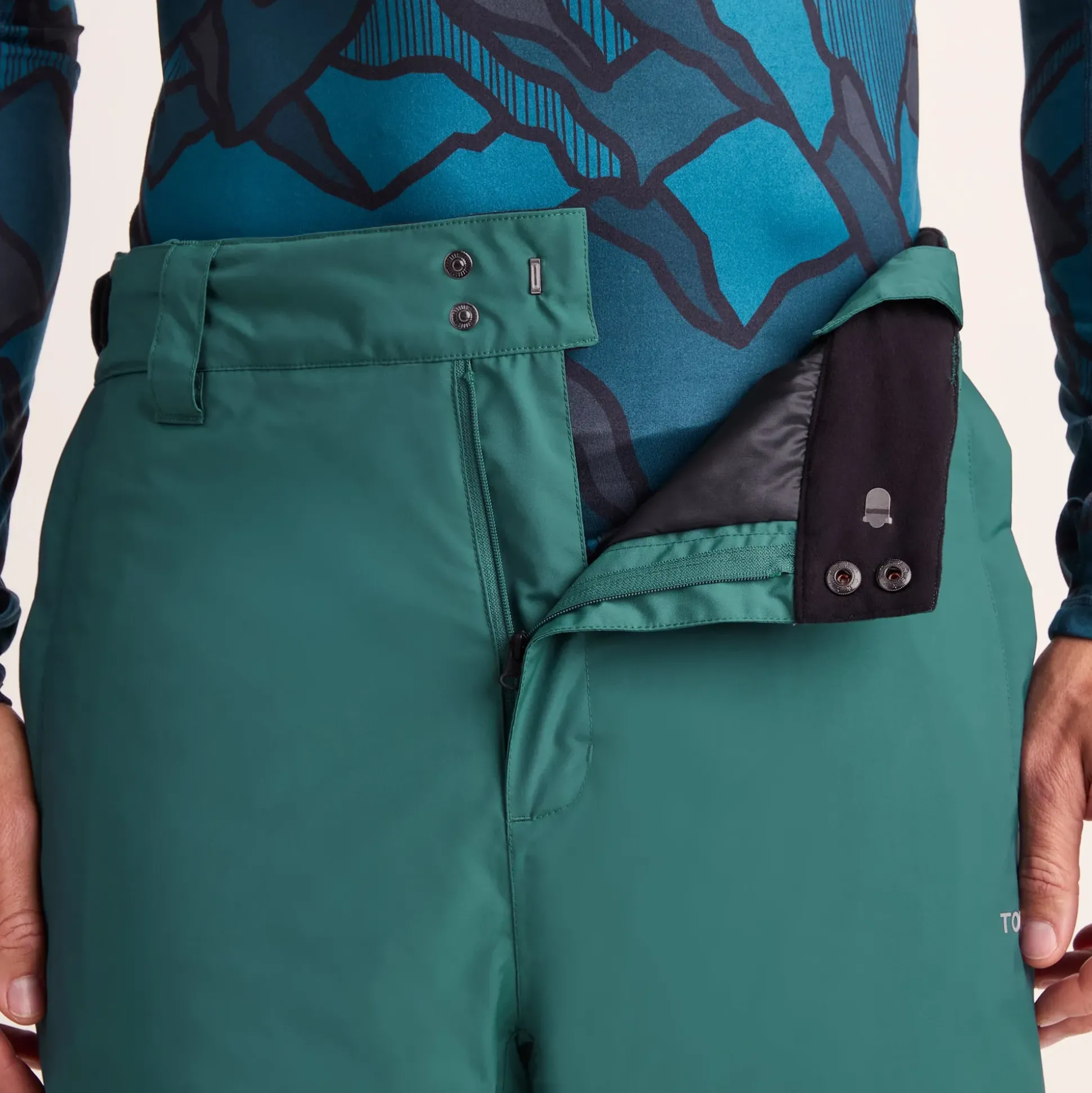 Clusaz Mens Waterproof Insulated Salopettes - Dark Turquoise