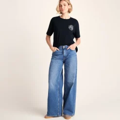 Coast Womens 100% Cotton Supersoft Relaxed Fit T-Shirt - Dark Indigo