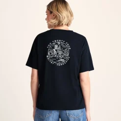 Coast Womens 100% Cotton Supersoft Relaxed Fit T-Shirt - Dark Indigo