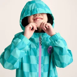 Cohampshire Kids Shaun the Sheep Waterproof Jacket - Spearmint/Bubblegum Checkerboard