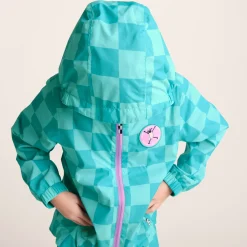 Cohampshire Kids Shaun the Sheep Waterproof Jacket - Spearmint/Bubblegum Checkerboard