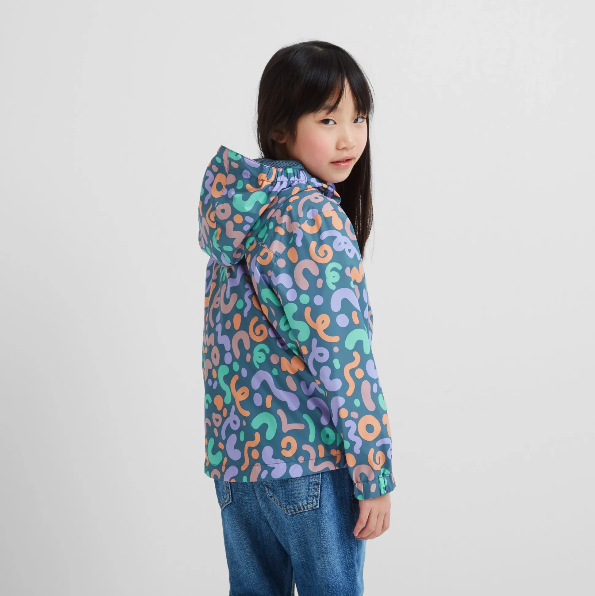 Copley Kids Waterproof Jacket - Blue Swirl Print