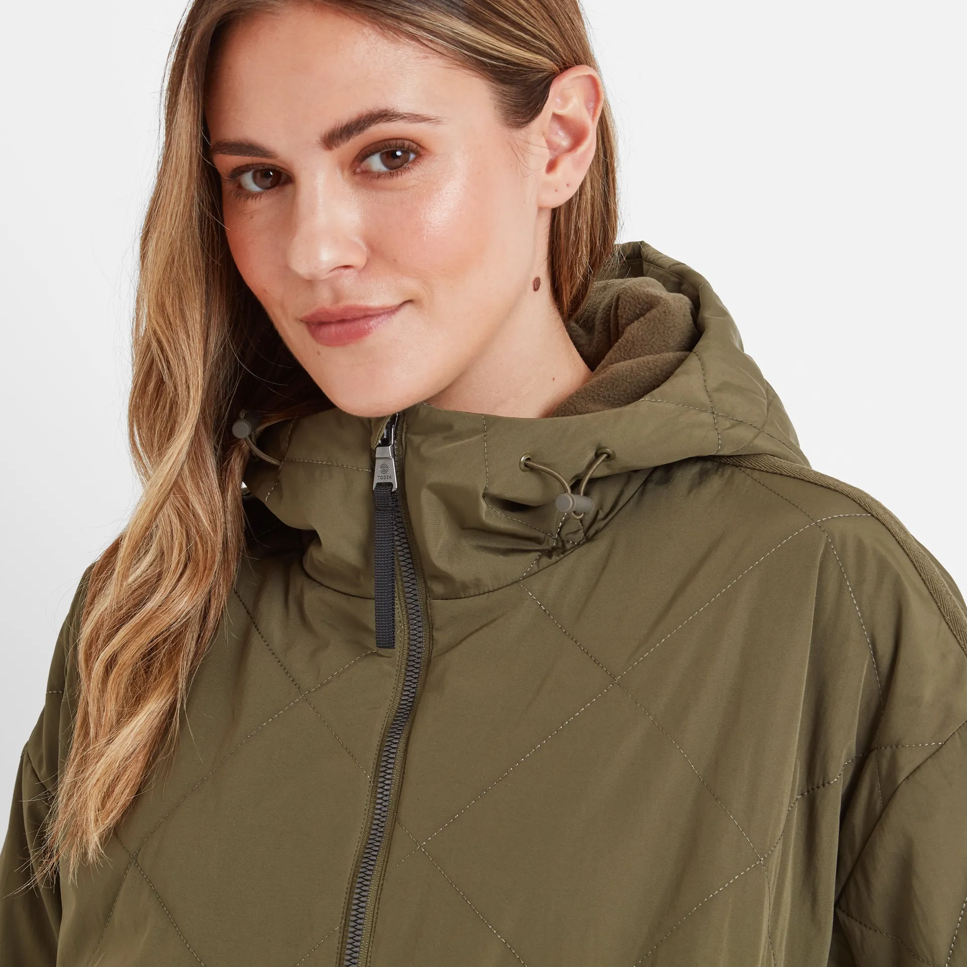 Corlae Womens Oversized Shower Resistant Insulated Jacket - Khaki