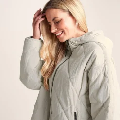 Corlae Womens Oversized Shower Resistant Insulated Jacket - Warm Cloud