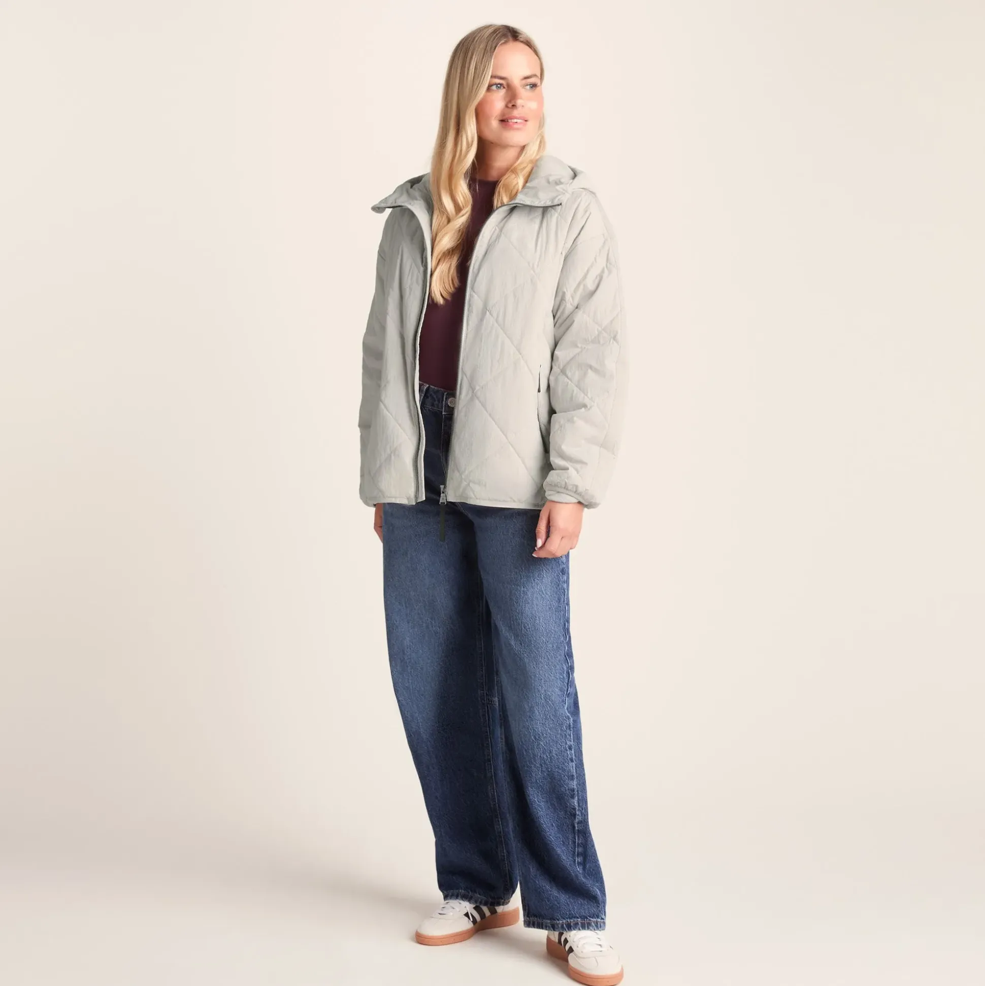 Corlae Womens Oversized Shower Resistant Insulated Jacket - Warm Cloud