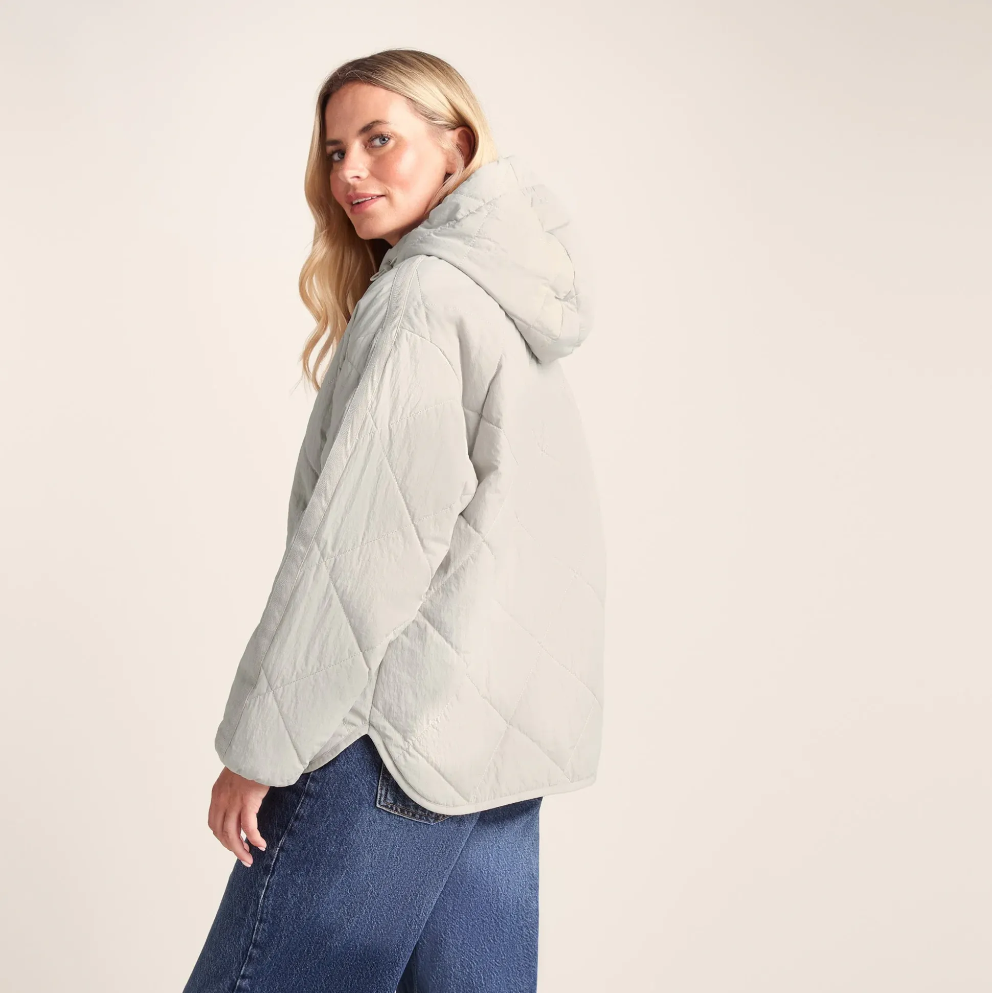 Corlae Womens Oversized Shower Resistant Insulated Jacket - Warm Cloud