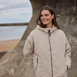Corlae Womens Oversized Shower Resistant Insulated Jacket - Warm Cloud
