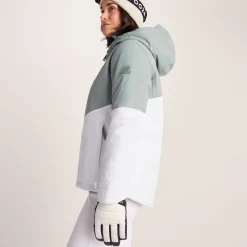 Corvara Womens Waterproof Insulated Ski Jacket - Mist Grey/Optic White