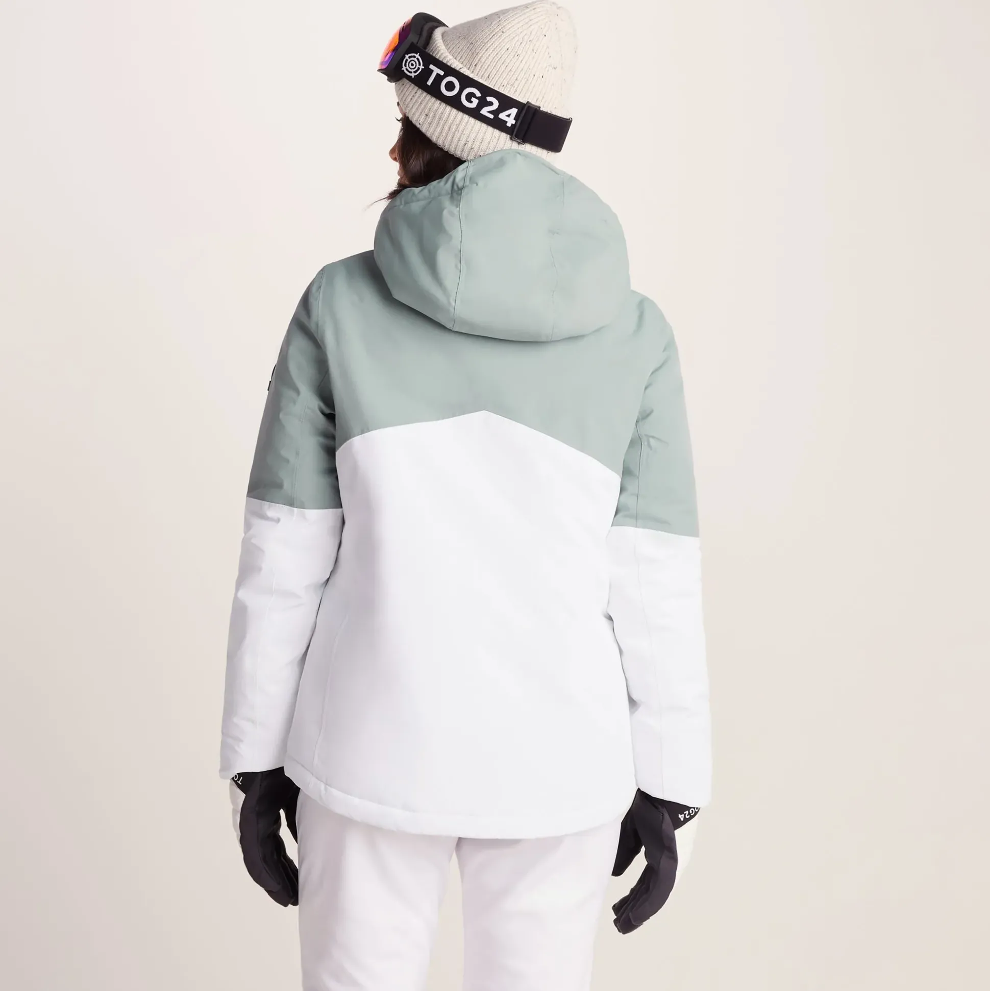 Corvara Womens Waterproof Insulated Ski Jacket - Mist Grey/Optic White
