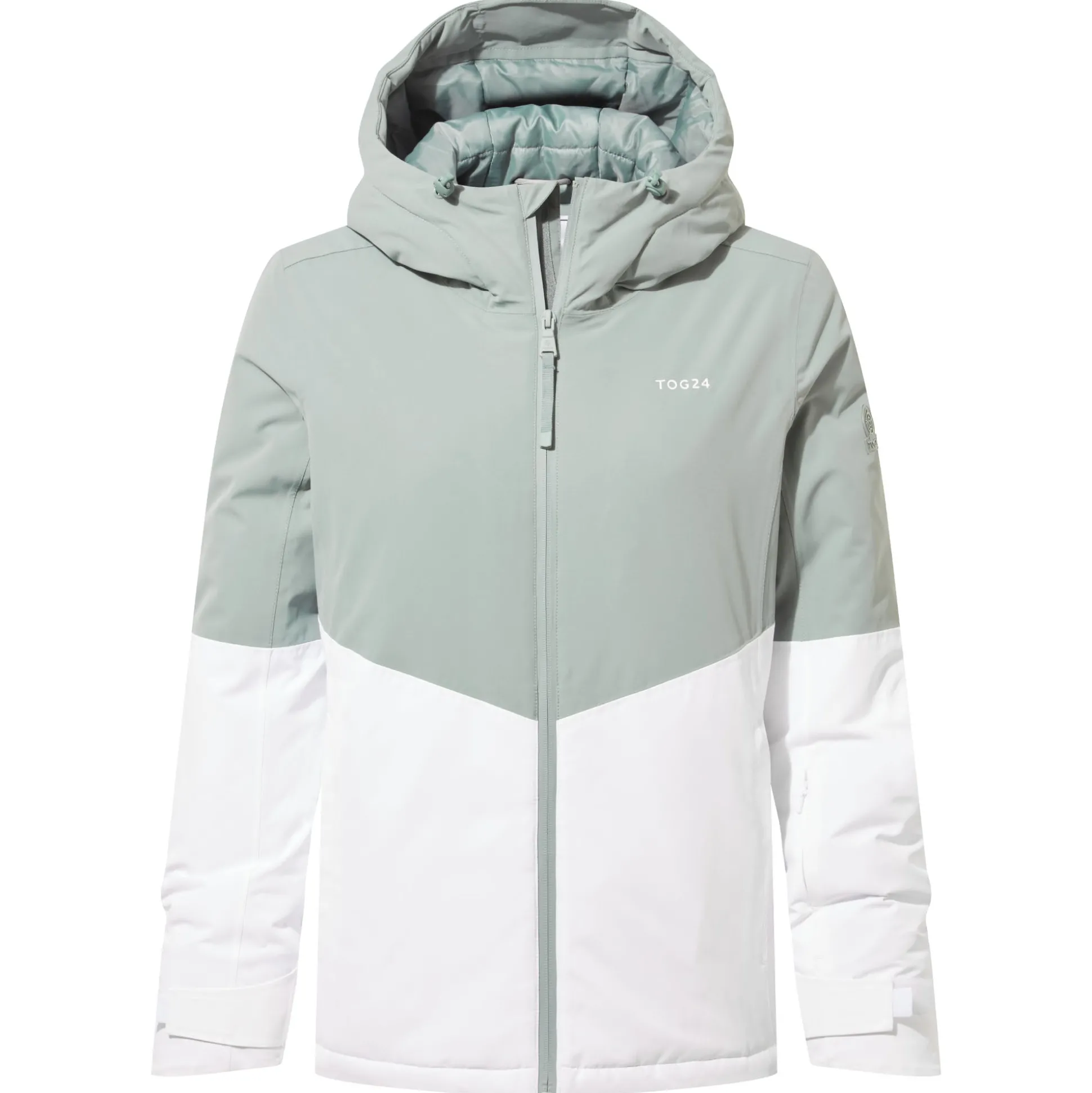 Corvara Womens Waterproof Insulated Ski Jacket - Mist Grey/Optic White