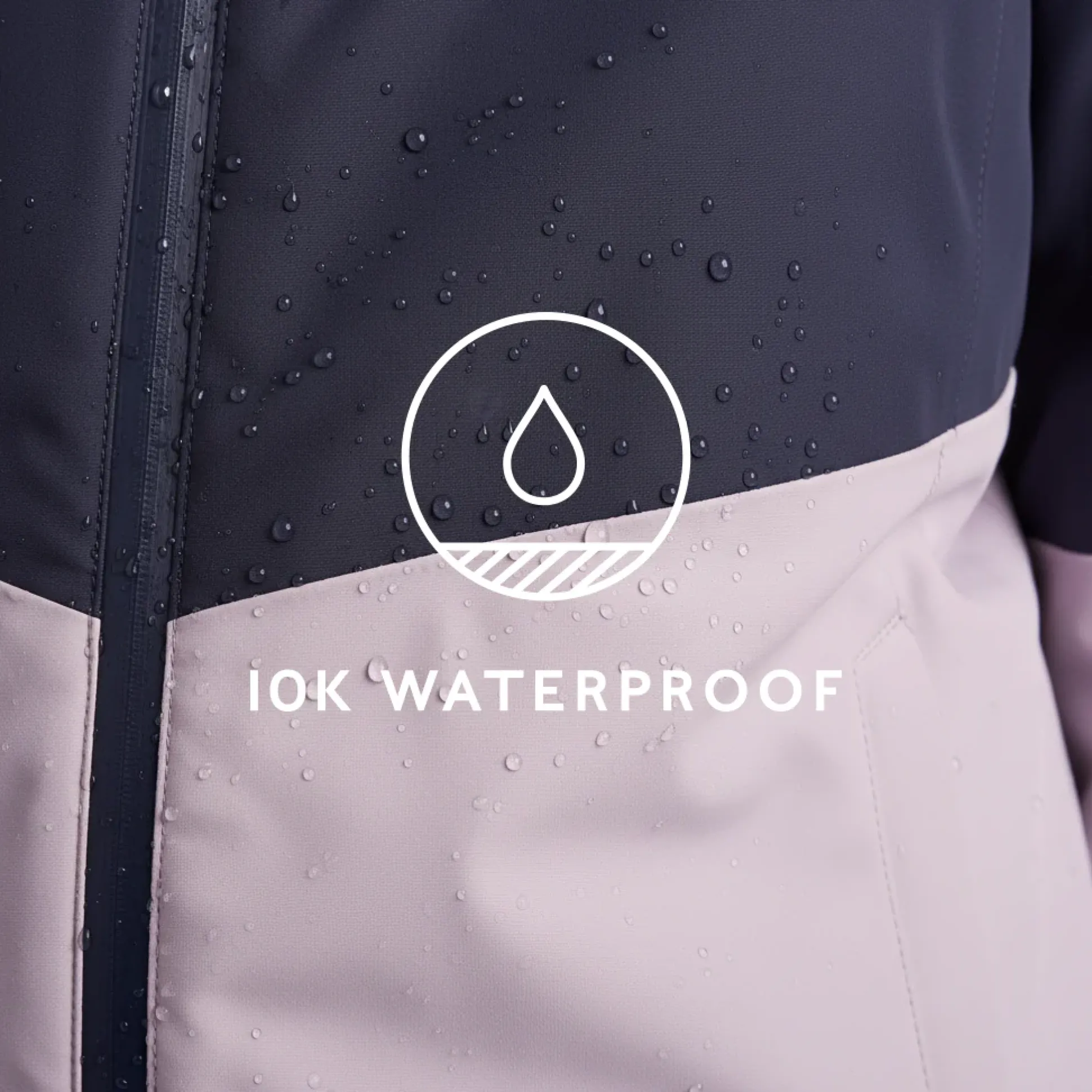Corvara Womens Waterproof Insulated Ski Jacket - Oxford Blue/Lavender Grey