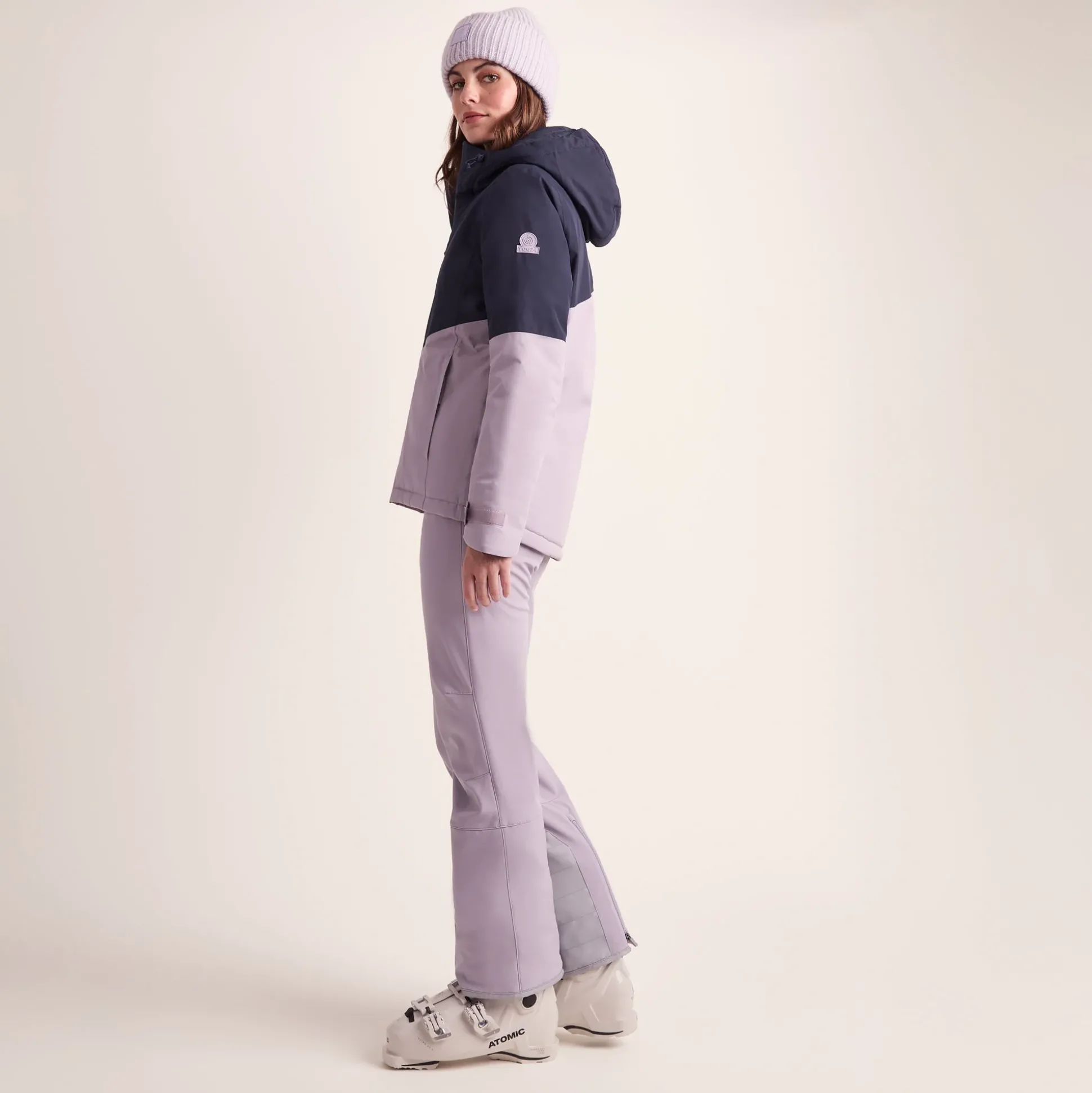 Corvara Womens Waterproof Insulated Ski Jacket - Oxford Blue/Lavender Grey