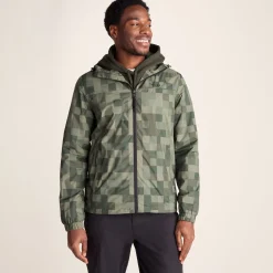 Craven Mens Waterproof Packaway Jacket - Green Pixel