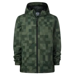 Craven Mens Waterproof Packaway Jacket - Green Pixel