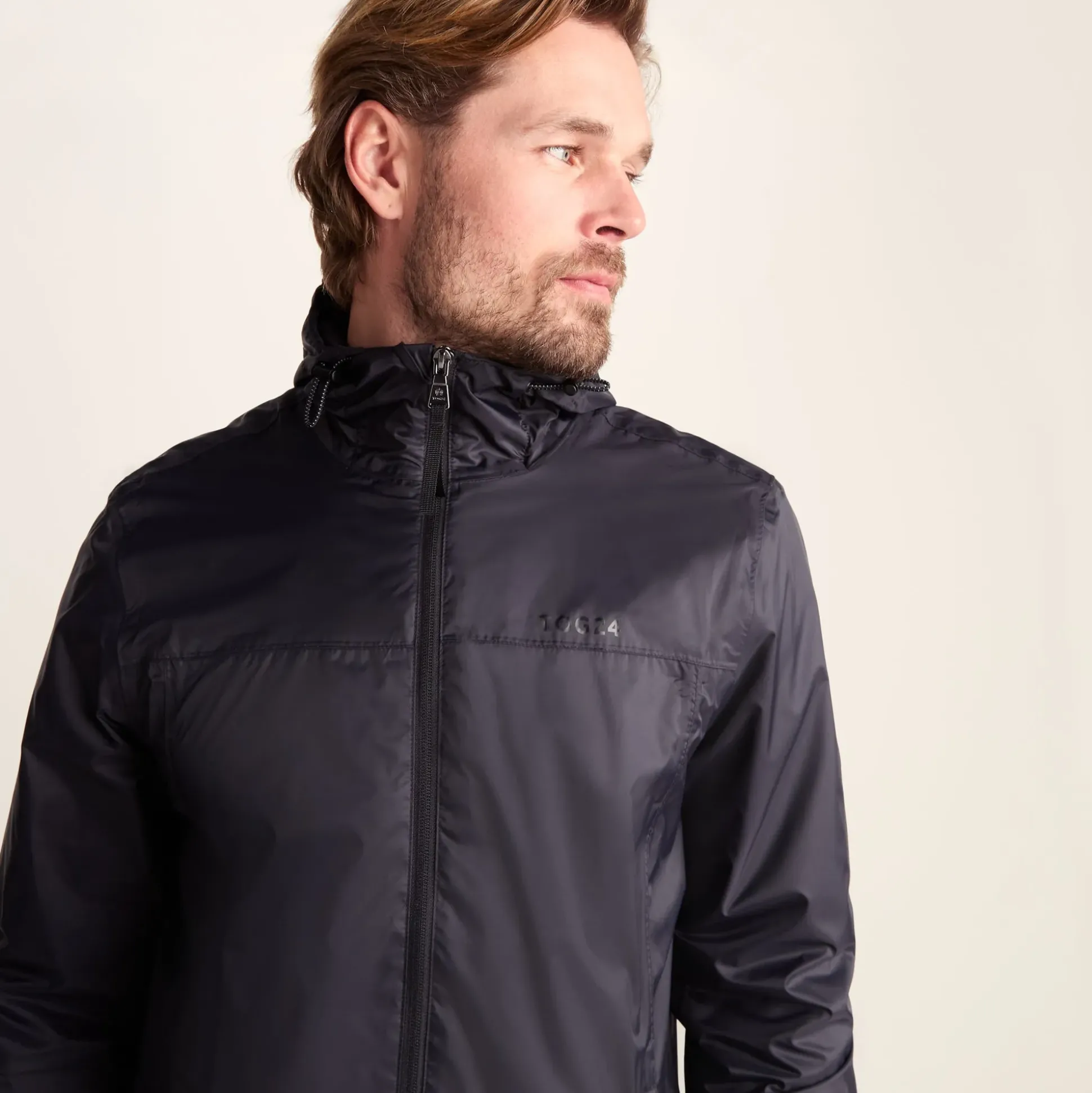 Craven Mens Waterproof Packaway Jacket - Black