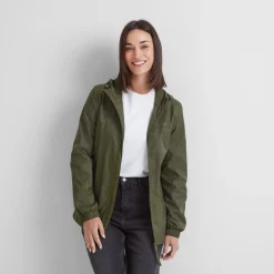 Craven Womens Waterproof Packaway Jacket - Khaki