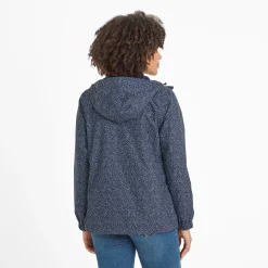 Craven Womens Waterproof Packaway Jacket - Dk Indigo Abstract Print