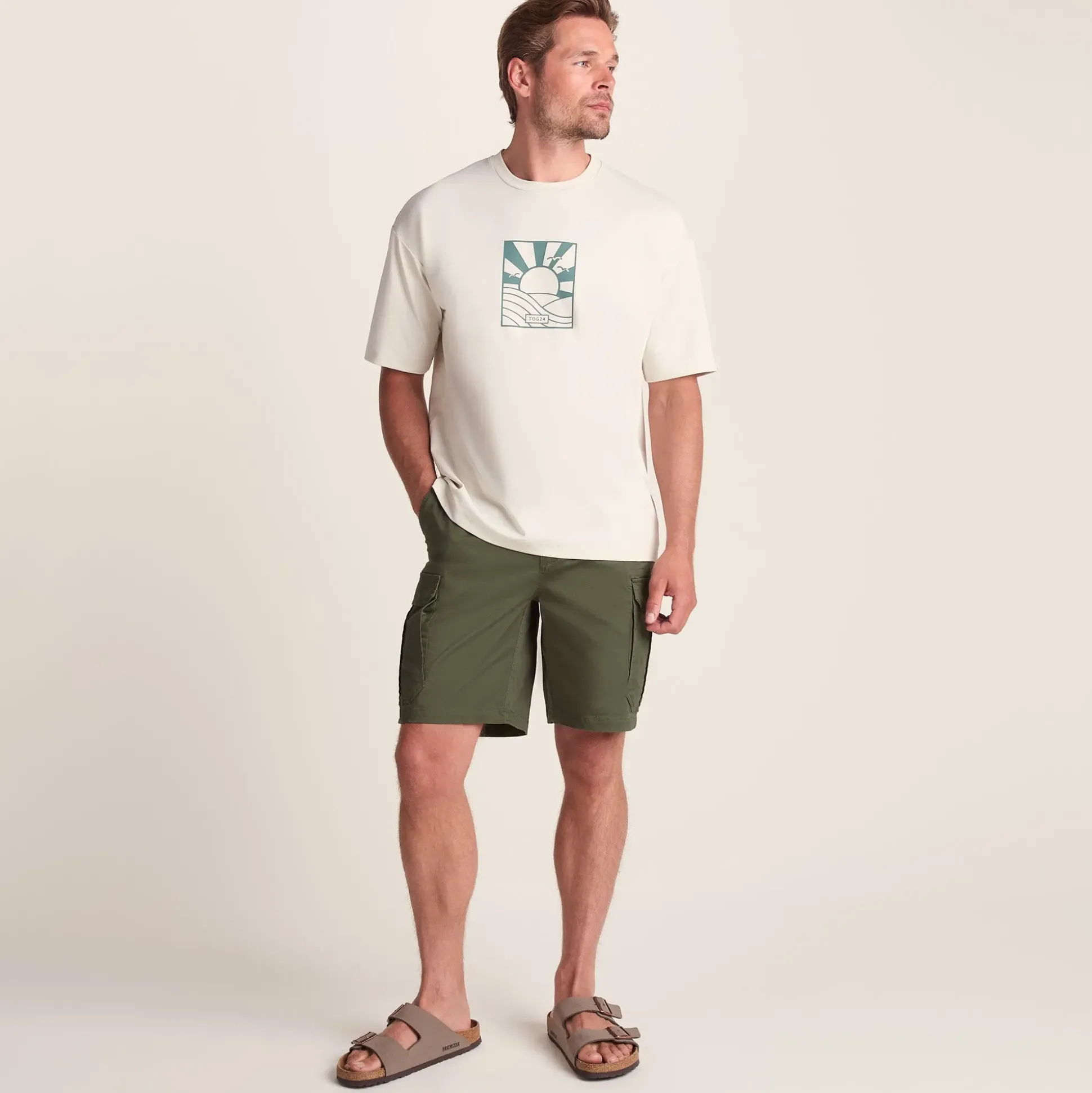 Credo Mens Supersoft Cargo Shorts - Forage Green